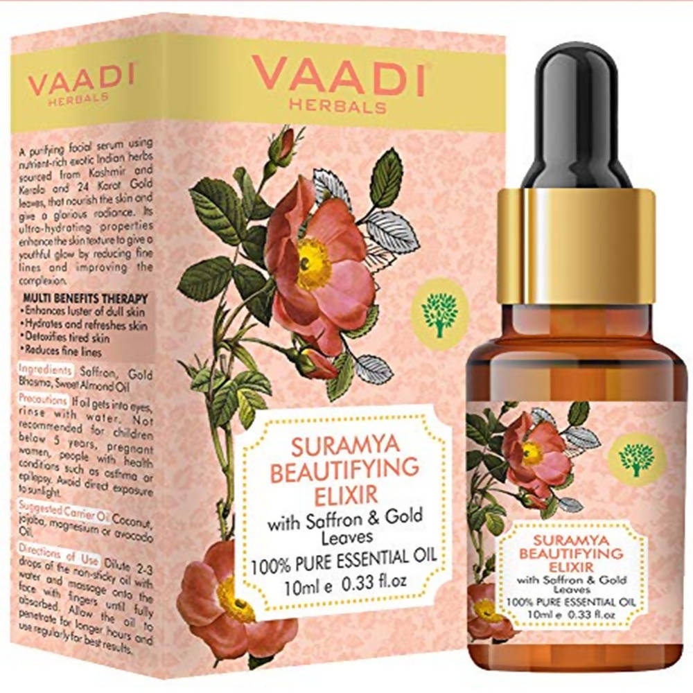 Vaadi Herbals Suramya Beautifying Elixr With Saffron Gold Leaves | Grocsy