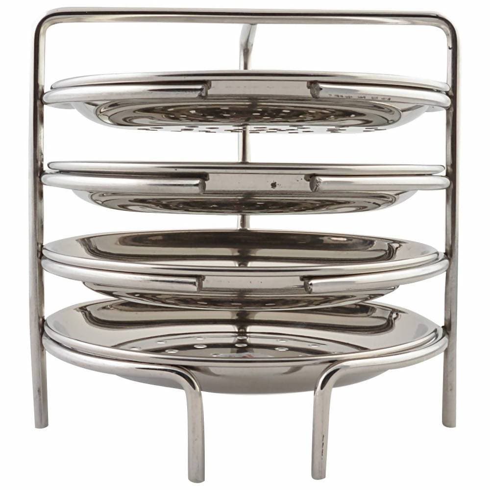 Jain Stainless Steel Small Idiappam Stand - 4 Plates | Grocsy