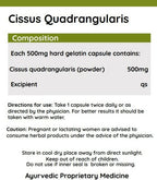 Ayurvedashree Cissus 500mg Capsules | Grocsy