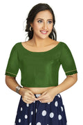 Aastha Fashion Women's Mehendi Art Silk Designer Party Wear Readymade Blouse | Grocsy
