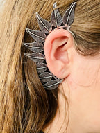 NVR Women Ethnic Silver Plated Brass Leaf Style Ear Cuff