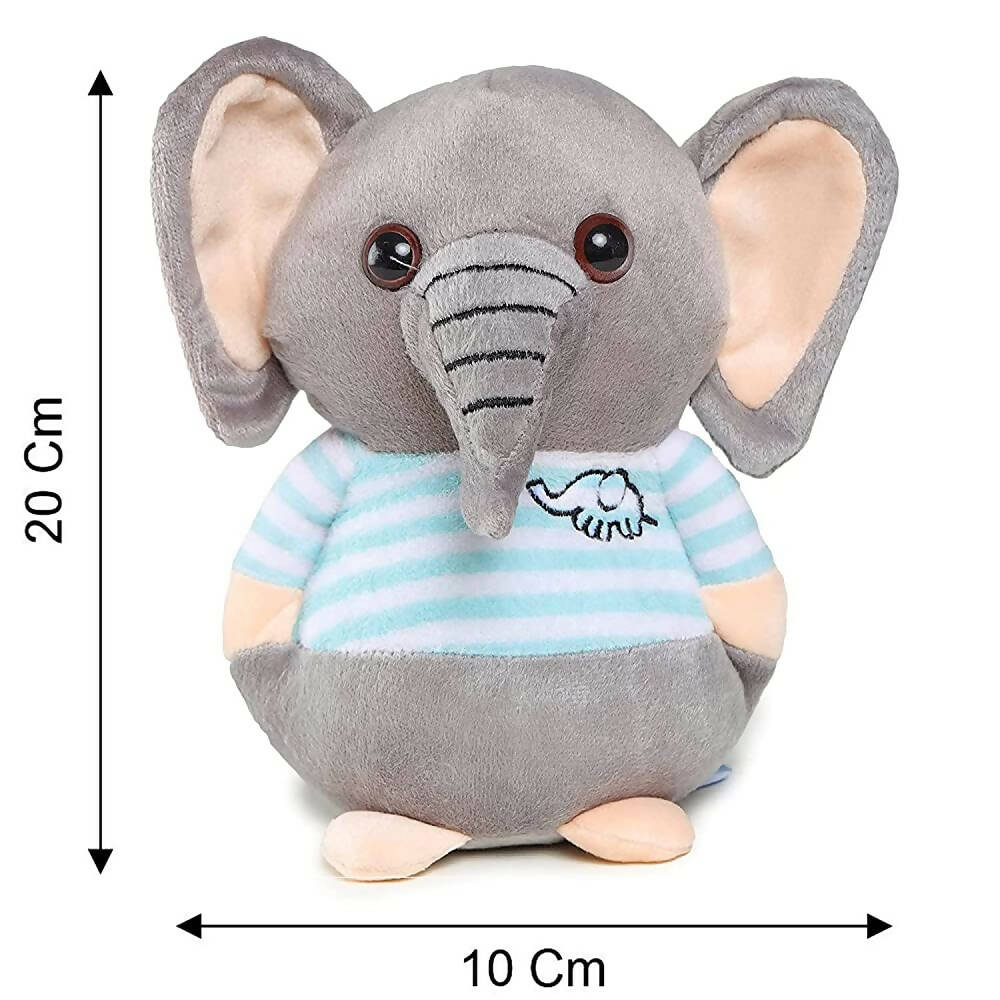 Webby Soft Animal Plush Elephant Toy 20cm-Blue | Grocsy