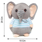 Webby Soft Animal Plush Elephant Toy 20cm-Blue | Grocsy