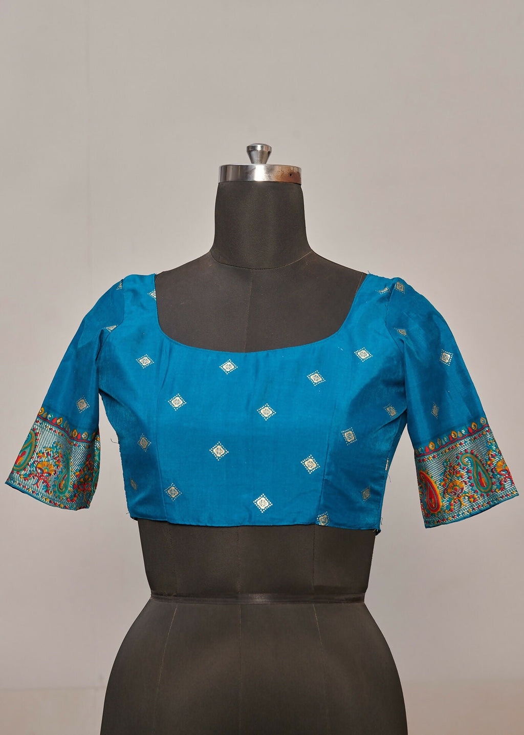 Joban Fashion Faux Chiffon Light Weight SareeSky Blue Colored With Zari Border Saree | Grocsy