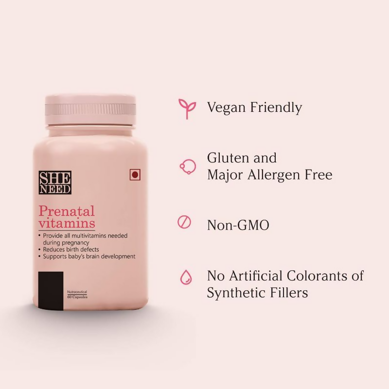SheNeed Prenatal Vitamins Tablets Provides Nutrients Needed | Grocsy