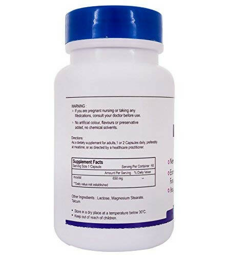 Healthvit Inositol 650mg Capsules | Grocsy