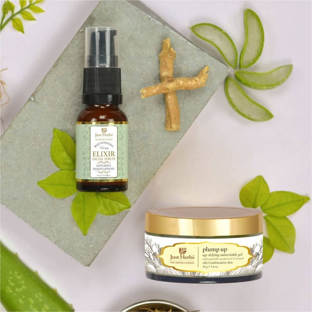 Just Herbs Mature Skin Essentials - Oily / Combination Skin Combo | Grocsy