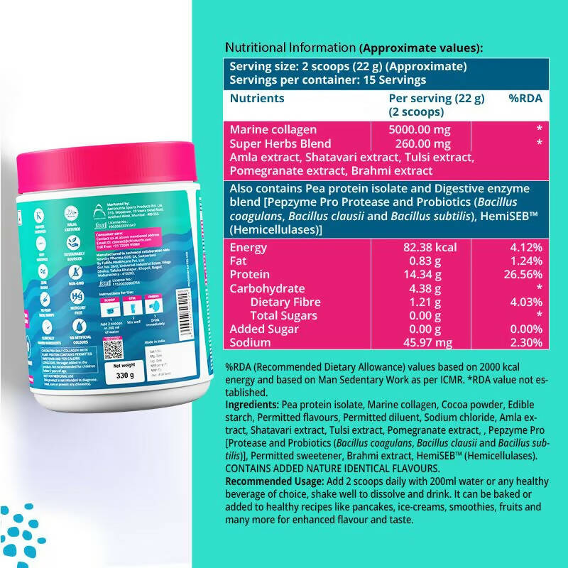 Chicnutrix Daily Collagen With Plant Protein - Mochaccino Flavor | Grocsy