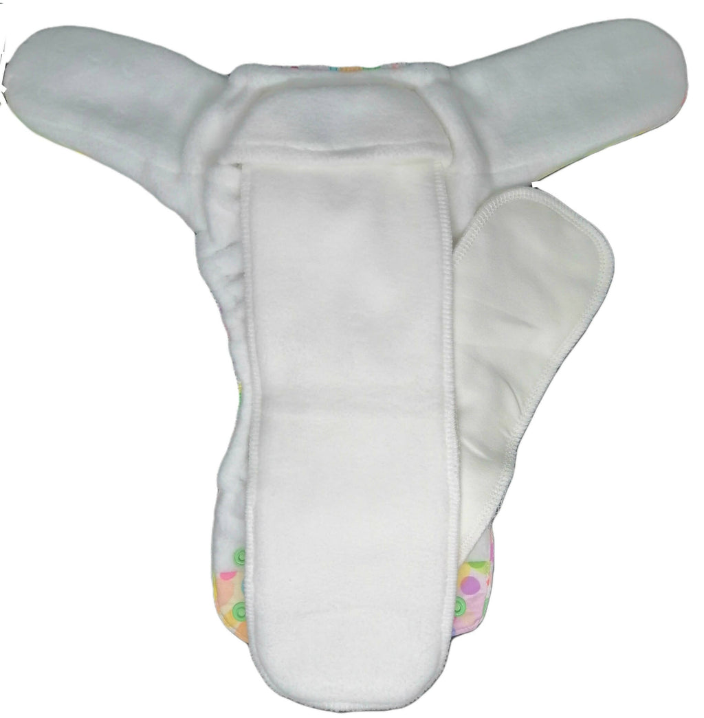 Kindermum Nano Aio Cloth Diaper With 2 Organic Cotton Inserts- Polka hues For Kids | Grocsy