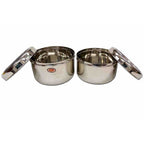 Soham Stainless Steel 2-Box Lunch Box Set -Storage Container-Kids Lunch Box Set | Grocsy