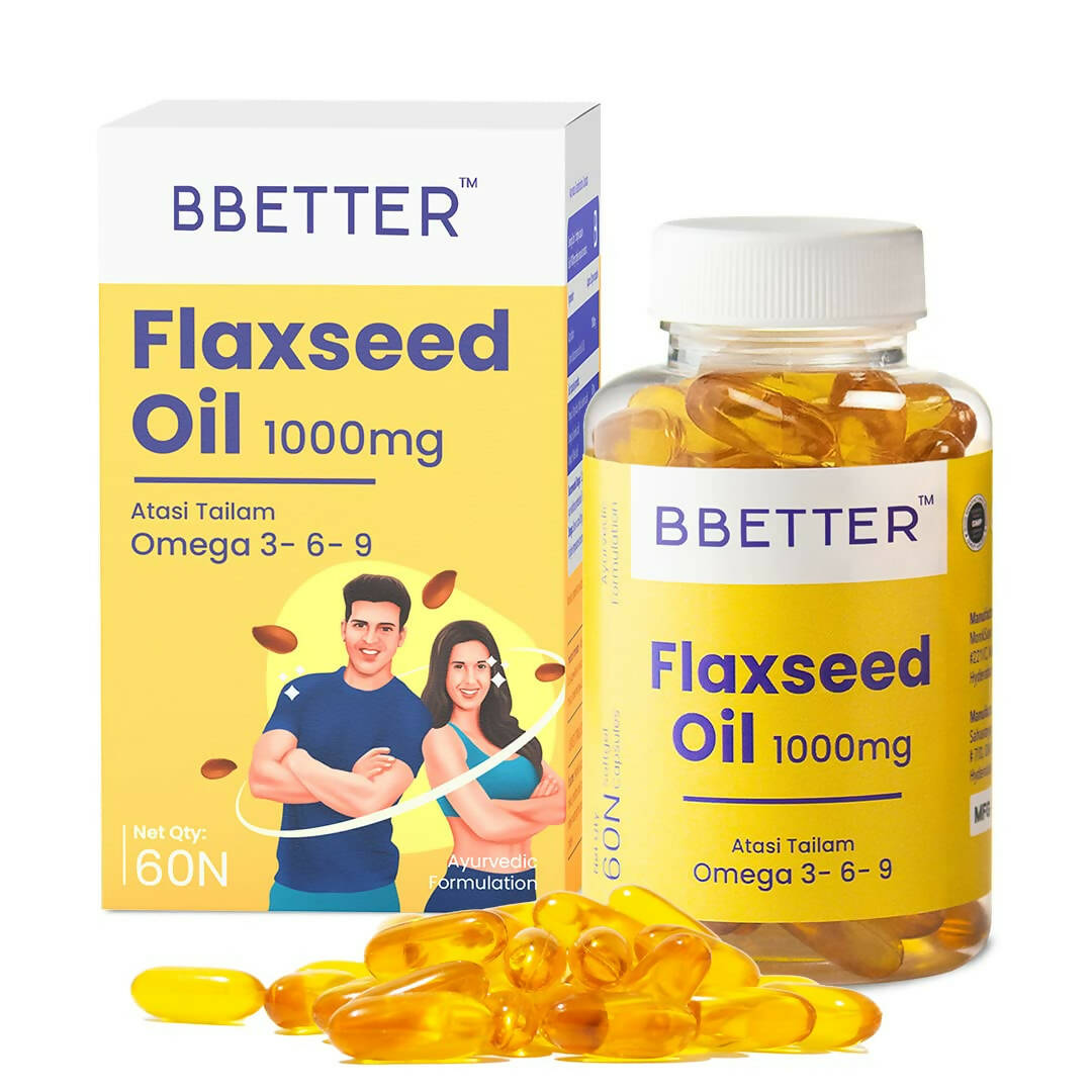 BBETTER Omega 3 6 9 Flaxseed Oil Capsules | Grocsy