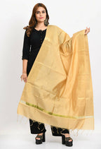 Mominos Fashion Moeza Women's Banarsi Silk Woven Design Golden Dupatta | Grocsy