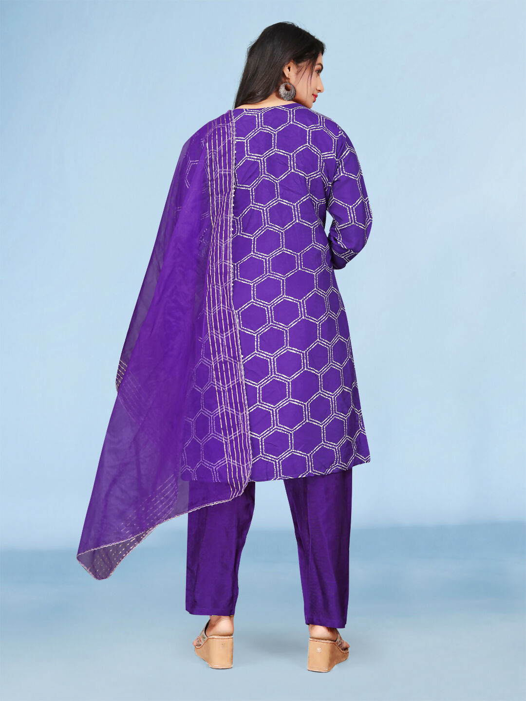 Joban Fashion Green Cotton Premium Pure Viscose Print Dola With Handwork Kurta set | Grocsy