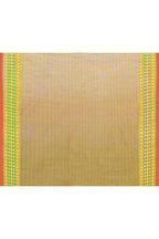 Piyari Fashion Women's Red Embellished Cotton Blend Jamdani Saree | Grocsy