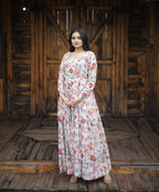 Jyoti Fashion Women's Multicolor Heavy Digital Printed Georgette Anarkali Dress | Grocsy