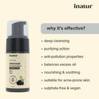 Inatur Charcoal Foaming Face Wash | Grocsy