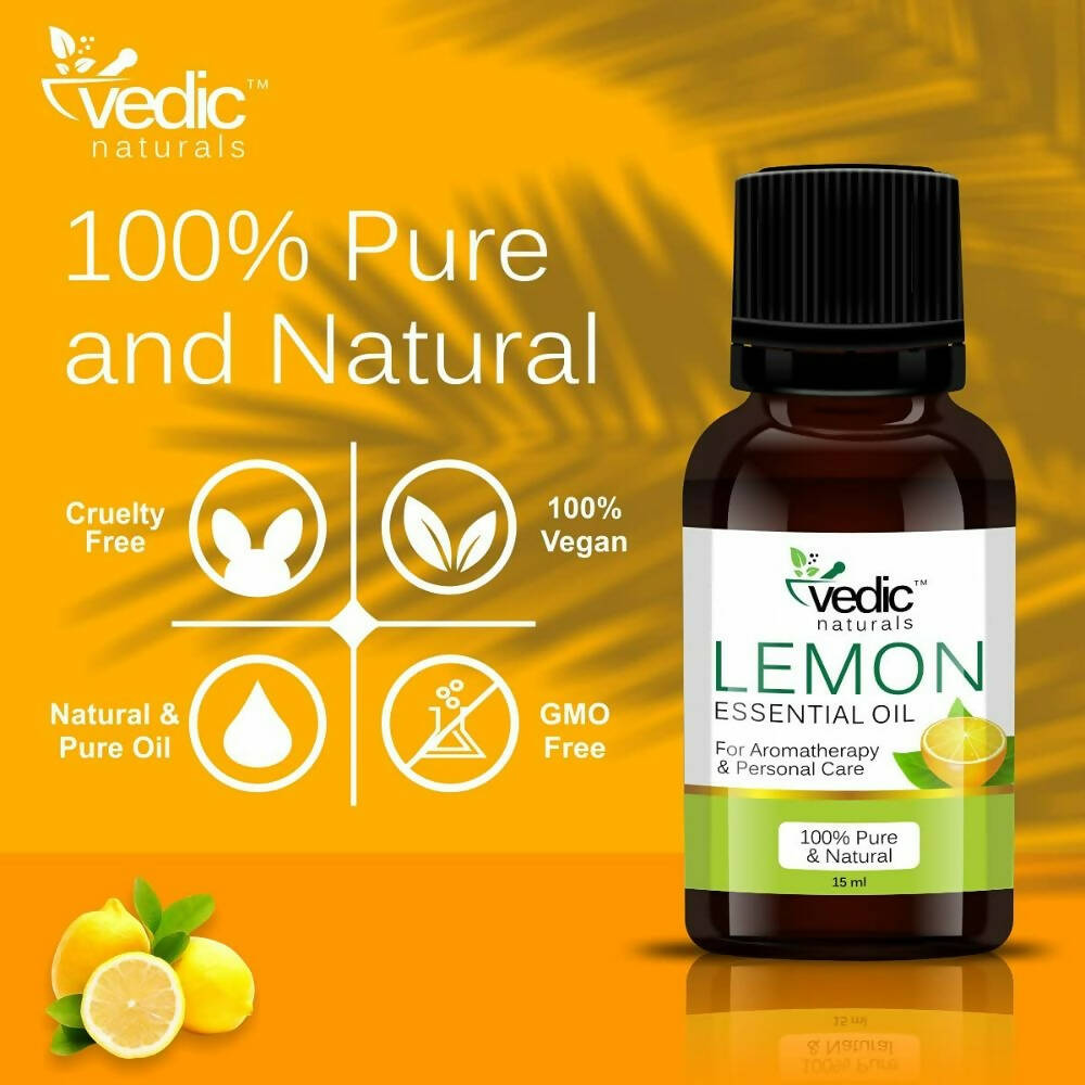 Vedic Naturals Lemon Essential Oil | Grocsy