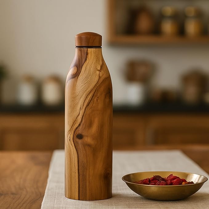 Wood estate Wooden Copper Water Bottle | Grocsy