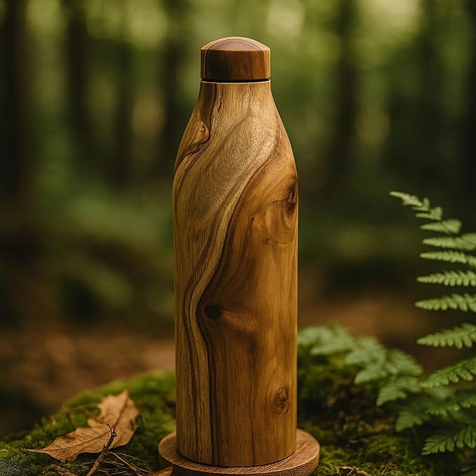 Wood estate Wooden Copper Water Bottle | Grocsy