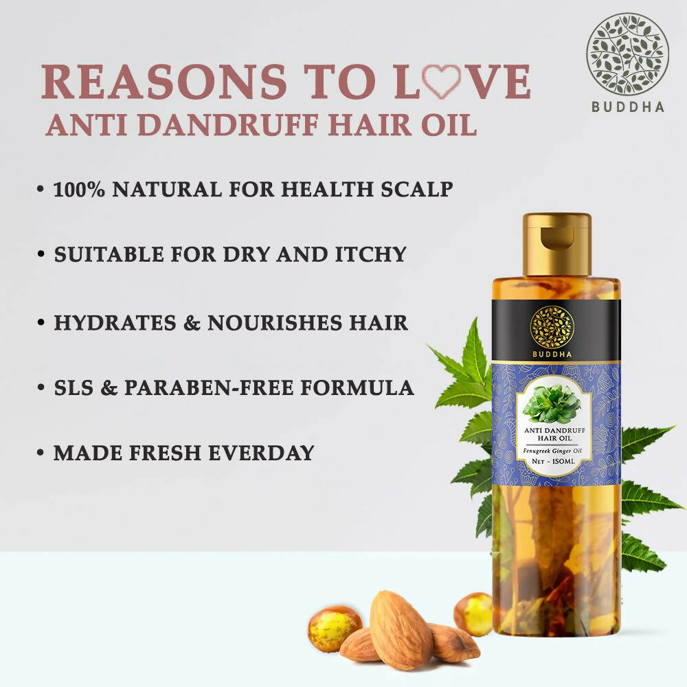 Buddha Natural Dandruff Hair Oil | Grocsy