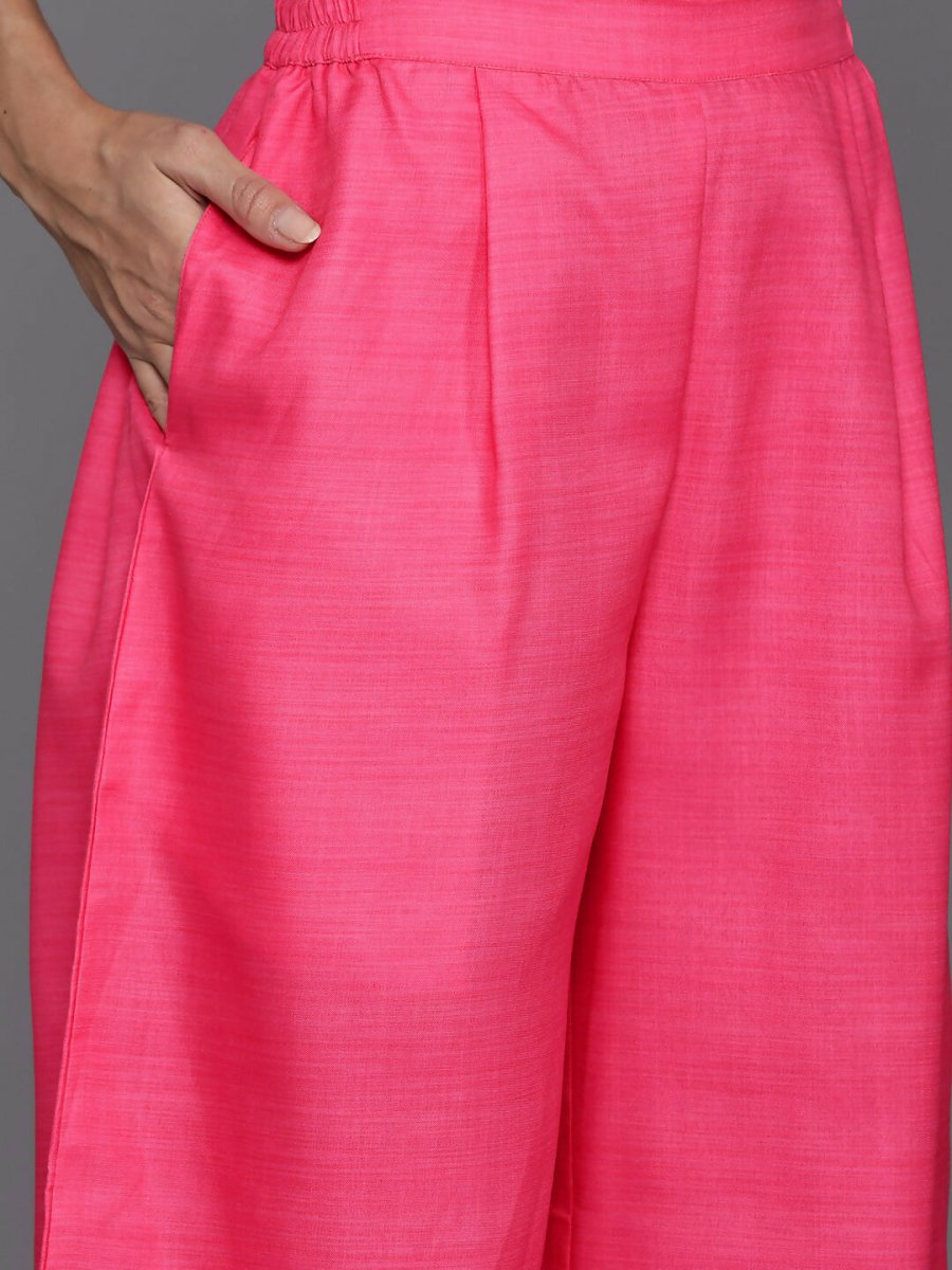 Ahalyaa Women's Traditional wear Kurta Set - Pink | Grocsy