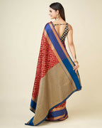 Joban Fashion Red Woven Design Lichi Silk Kanchipuram Saree | Grocsy