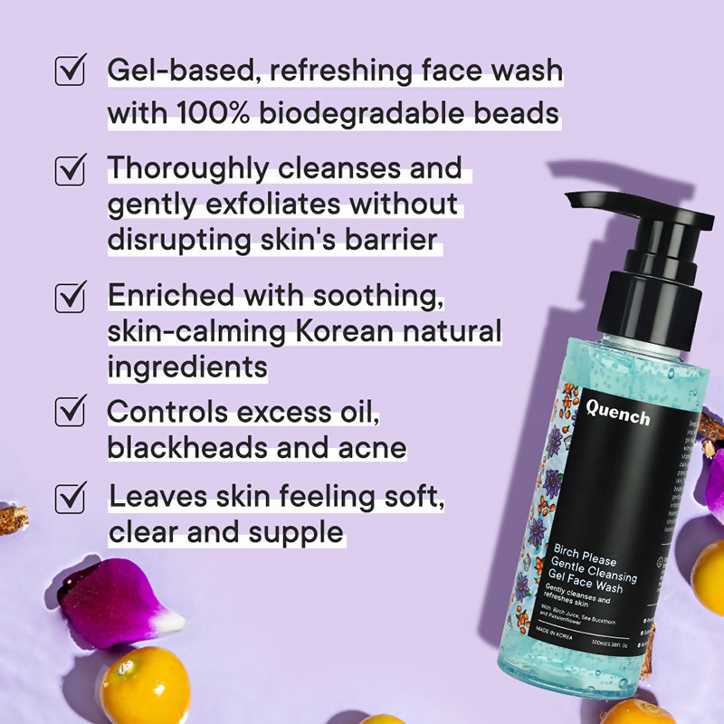 Quench Birch Please Gentle Cleansing Gel Face Wash | Grocsy