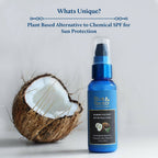 Blue Nectar Coconut Sunscreen SPF 50 Face Lotion, No White Cast, Plant Based Photostable Sunscreen with Vitamin C for Skin Brightening | Grocsy