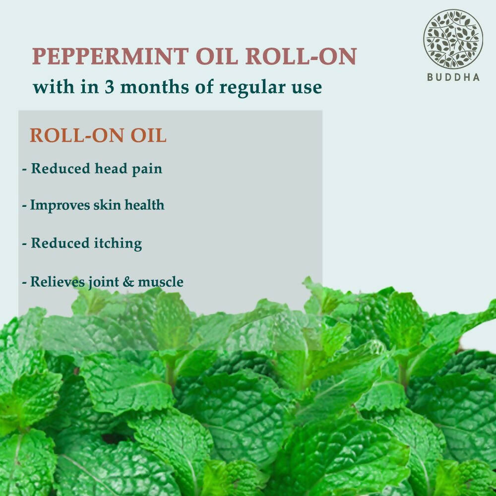 Buddha Natural Peppermint Essential Oil Roll-On | Grocsy