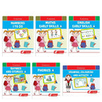 Cardinal Fun Learning Nursery Activity Books Set of 6|Number| Rhymes & Story| Phonic| English & Maths| Colouring Book for Kids Ages 3-4 Years | Grocsy