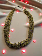 Inhanns Rangsaaz 20-Layer Luxe Long Beaded Only Necklace - Golden Long | Grocsy