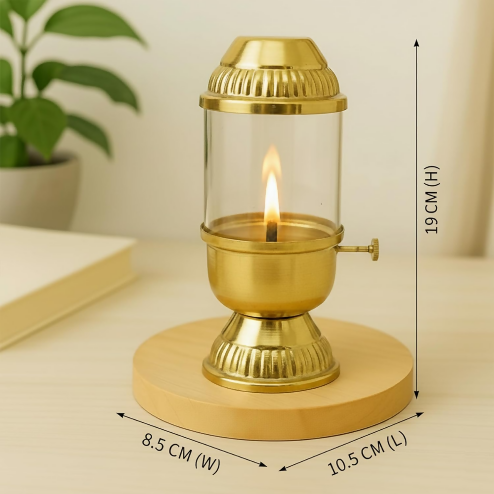 CraftVatika Pure Brass Akhand Diya | Grocsy
