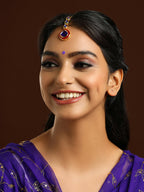 Ruby Raang Blue Meenakari Kundan Maang Tikka | Grocsy