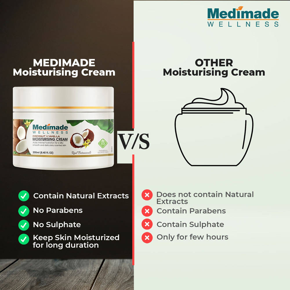 Medimade Wellness Coconut & Vanilla Moisturising Cream | Grocsy