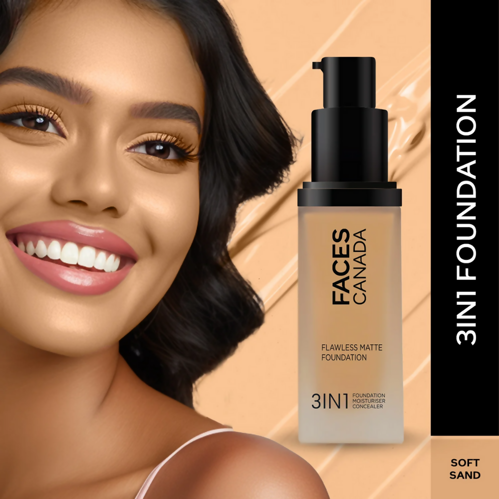 Faces Canada Flawless Matte Foundation - Soft Sand 041 | Grocsy