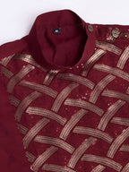 Vastranavya Traditional Festival Wear Pure Silk Thread & Sequence Embroidered Work Kurta | Grocsy