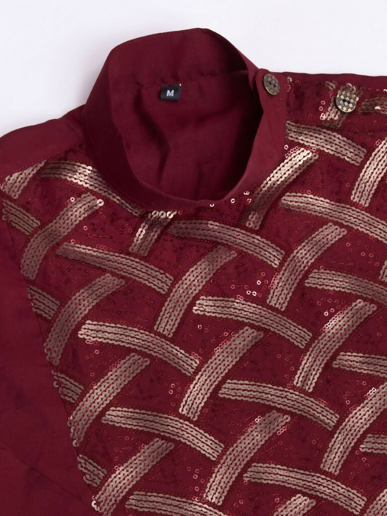 Vastranavya Traditional Festival Wear Pure Silk Thread & Sequence Embroidered Work Kurta | Grocsy