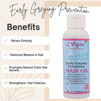 Vigini Early Anti Greying Hair Care Oil with Amla, Onion Seed Oil, Flaxseed Oil | Grocsy
