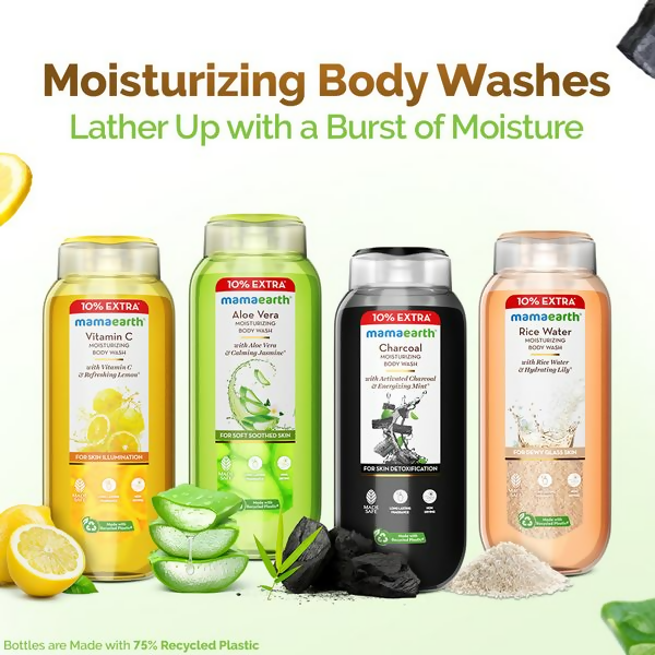 Mamaearth Vitamin C Moisturizing Body Wash with Vitamin C & Refreshing Lemon For Skin Illumination | Grocsy