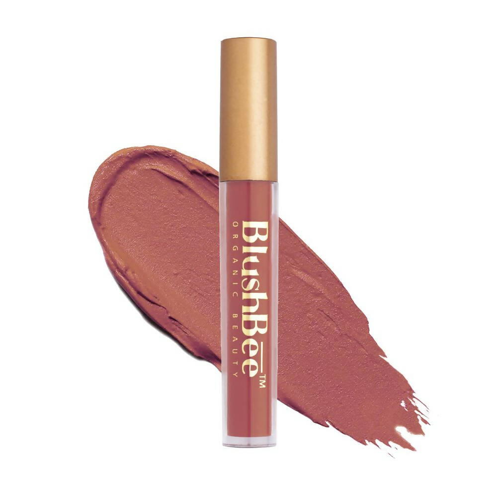 BlushBee Organic Beauty Lip Nourishing Liquid Lipstick - Nude Pink | Grocsy
