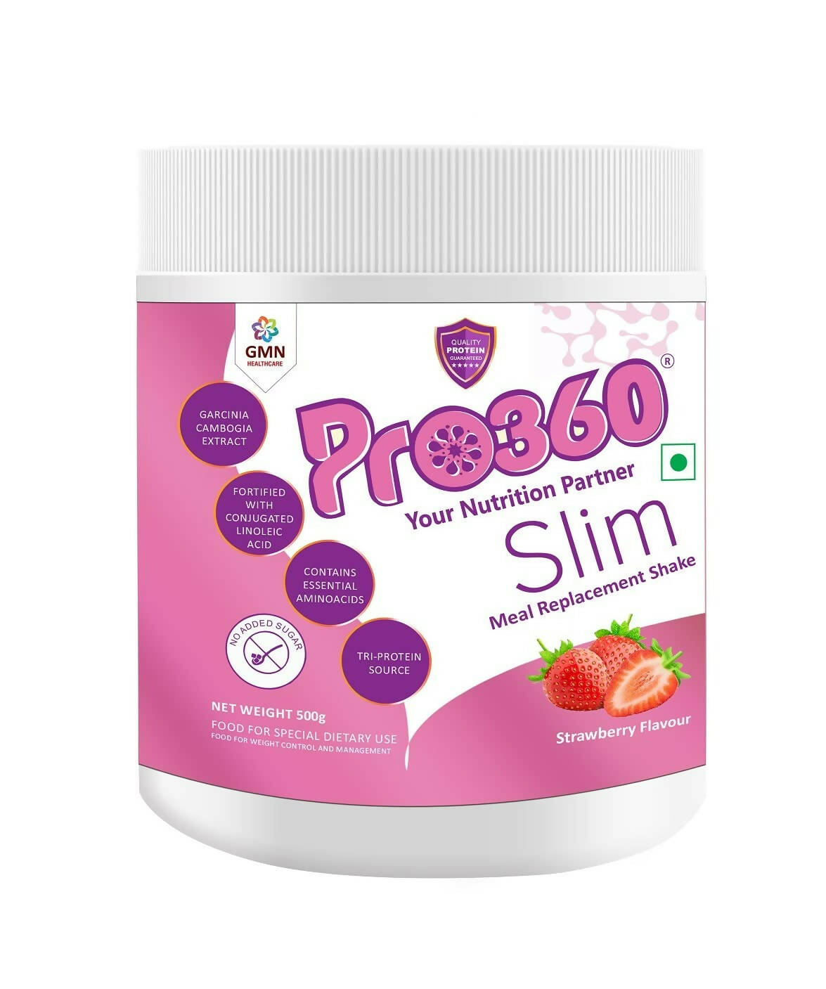 Pro360 Slim Weight Management Meal Replacement Protein Shake (Strawberry Flavour) | Grocsy
