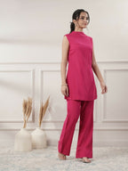 Joban Fashion Women's Fuchsia Cotton Co-Ord Set | Grocsy
