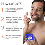 Ivory Natural Grey Beard Gel Restores Dark Shine & Vibrant Of Beard | Grocsy