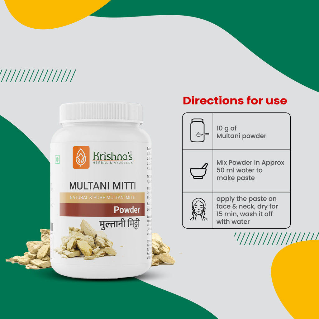 Krishna'S Herbal & Ayurveda Multani Mitti Powder | Grocsy