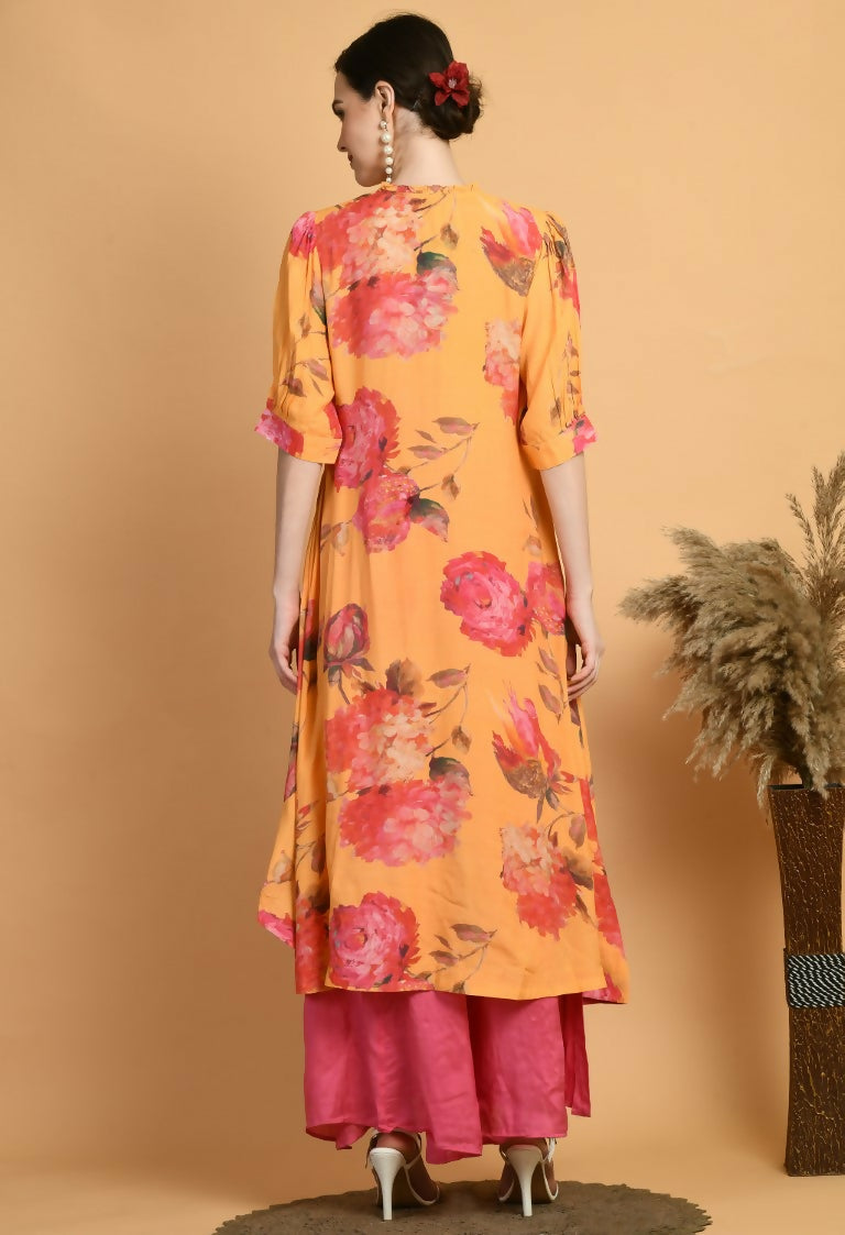 Joban Fashion Mustard Maslin Kurta Set | Grocsy