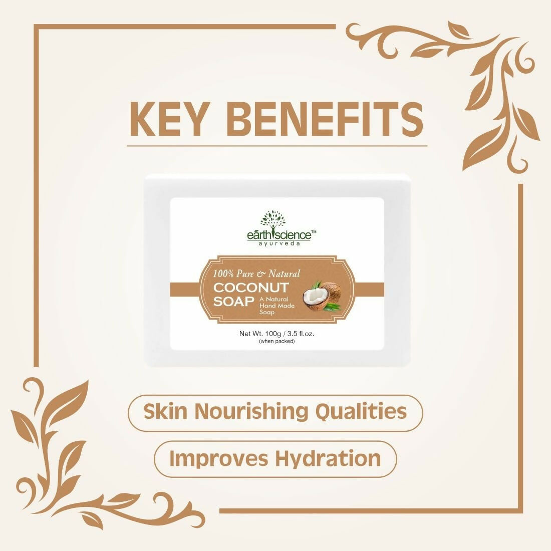Earth Science Ayurveda Coconut Bath Soap | Grocsy