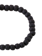 NVR Men's Black Beaded Adjustable Bracelet | Grocsy