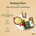 Lotus Botanicals Ubtan De-Tan Radiance Face & Body Mask | Grocsy