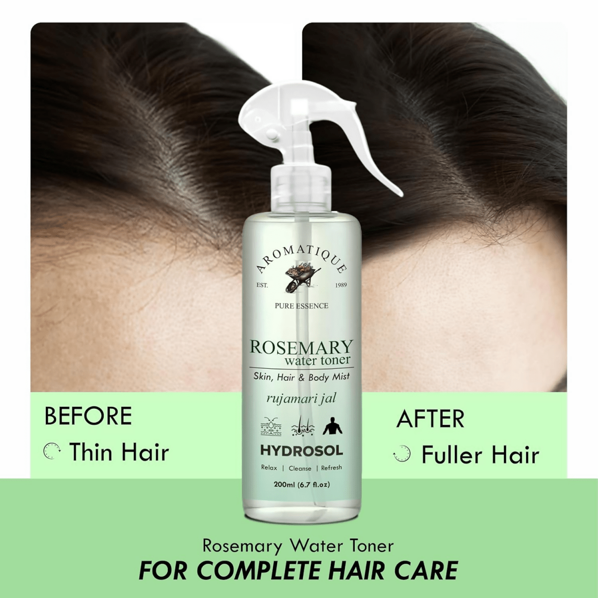 Aromatique Rosemary Water, Rose Mary Water for Hair, Rosemary Hair Mist, Strengthens Hair | Grocsy