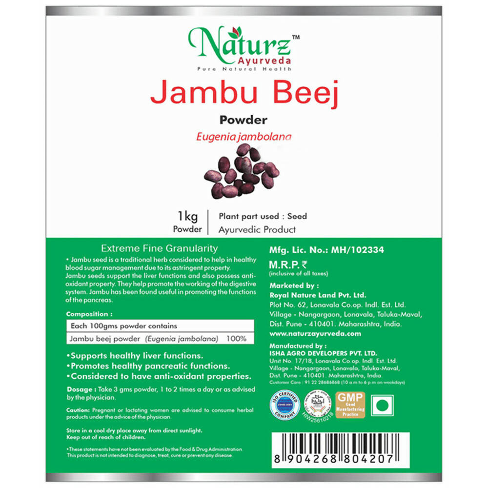 Naturz Ayurveda Jambu Beej Powder | Grocsy